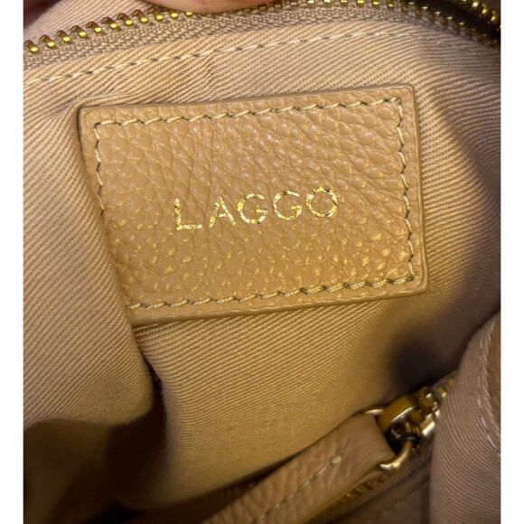 Laggo Soft Leather Hobo Shoulder Bag Camel Textured Handbag - Picture 4 of 6